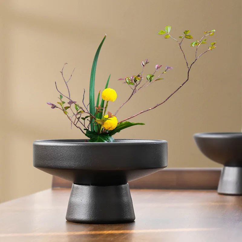 Ceramic Vase Black Plant