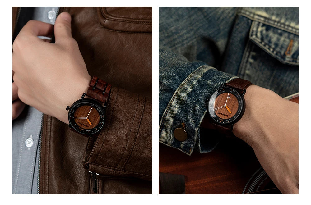 Man's BOBO BIRD Wooden Quartz Watch
