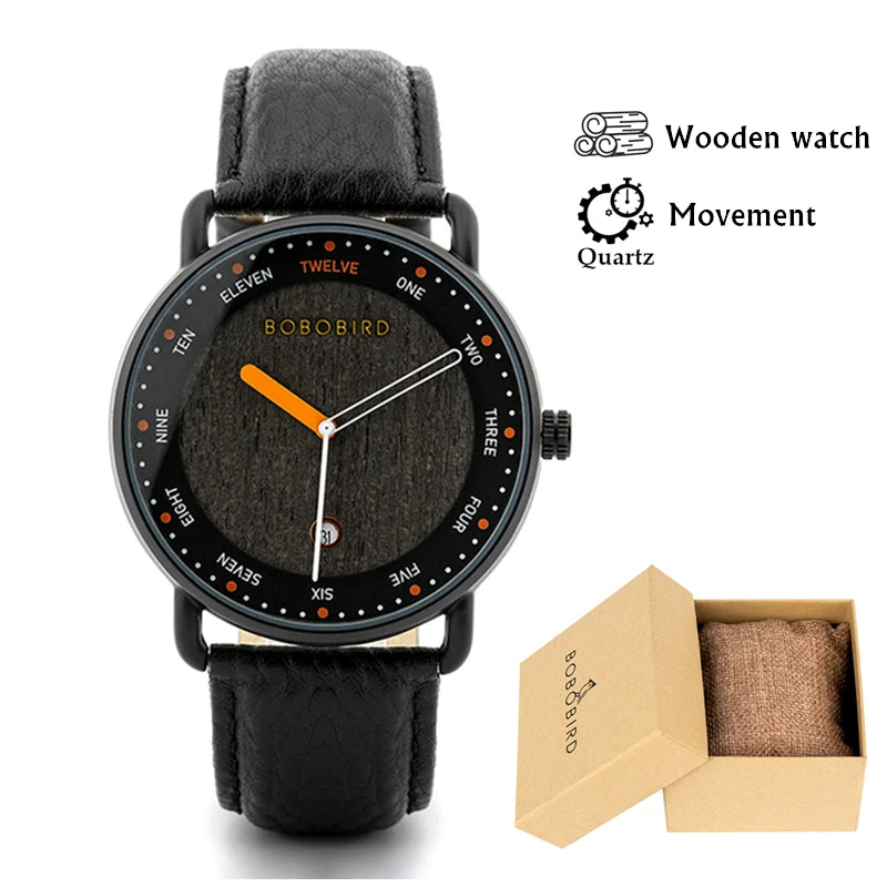 Man's BOBO BIRD Wooden Quartz Watch