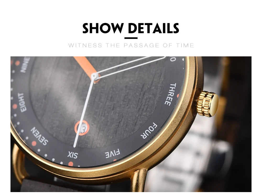 Man's BOBO BIRD Wooden Quartz Watch